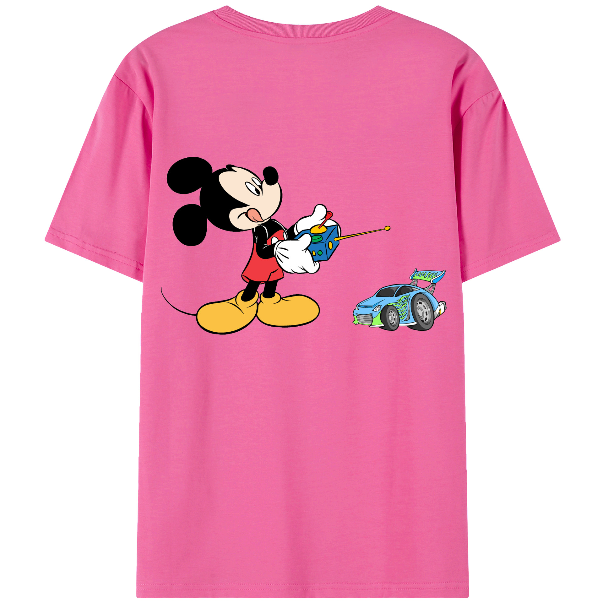 （画像用） ミッキーマウス Mickey Mouse レディース半袖Tシャツ(バックプリント)